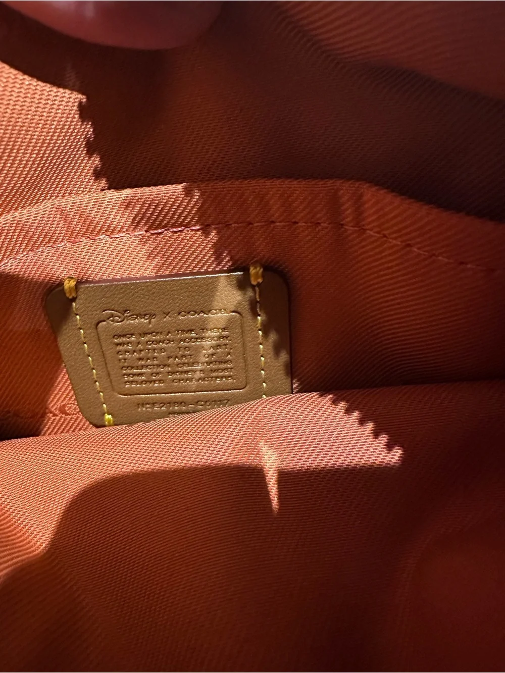 Coach Pink Mickey and Minnie  Leather Crossbody Bag and matching wallet.  New.